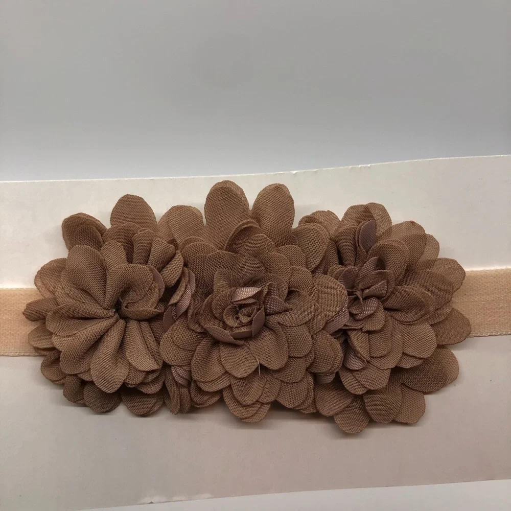Joshelin Brown Tan Flower Headband Hairband